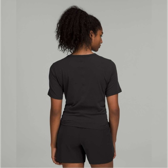Lululemon Crescent T Shirt Pima Cotton Black Short Sleeve Casual Athleisure 8 - Picture 4 of 13